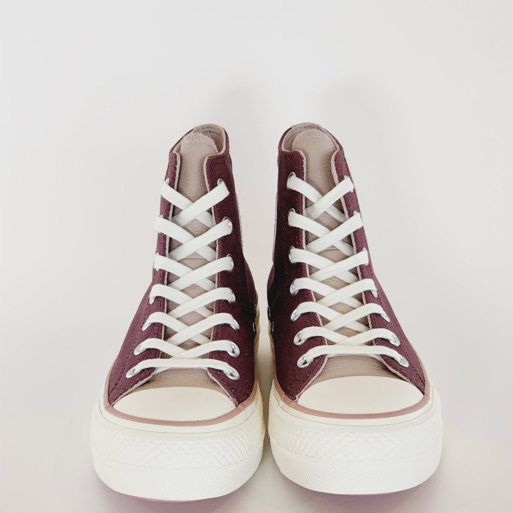 Converse CTAS Hi Lift Dark Wine/Stone Mauve Women's Platform Sneaker A03721C NWT - Picture 6 of 6